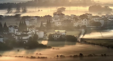 晨霧融進水墨畫有多好看